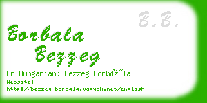 borbala bezzeg business card